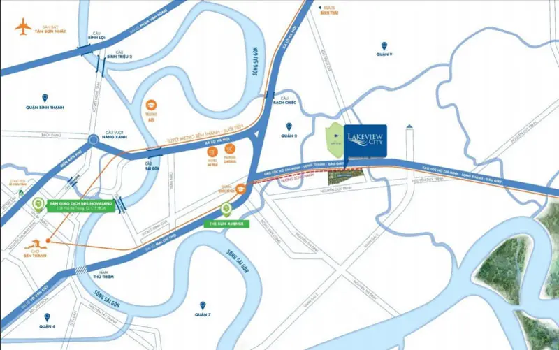 vi tri du an lakeview city