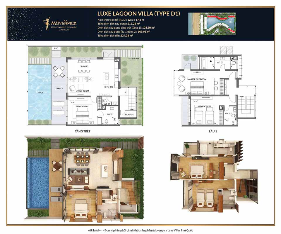 luxe lagoon villa type d1