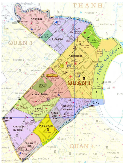 Bản đồ hành chính quận 1