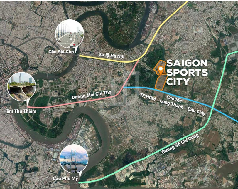 Vị trí của Saigon Sports City quận 2